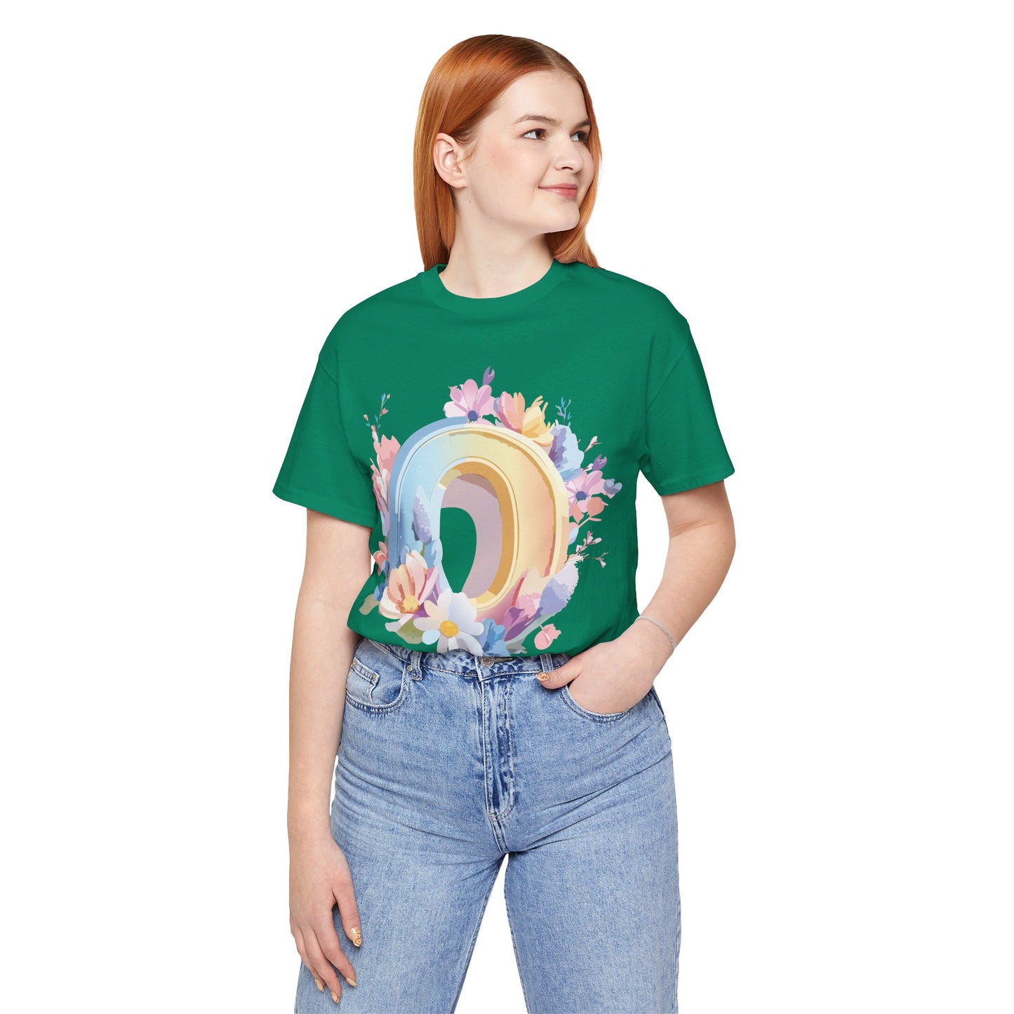Natural Cotton Tee Shirt - Letters Collection - O Printify