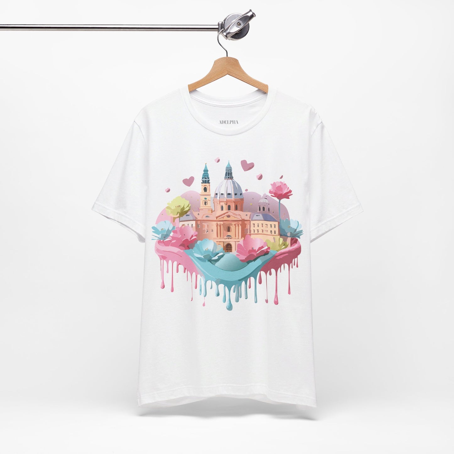 Natural Cotton Tee Shirt - Beautiful Places Collection - Prague Printify