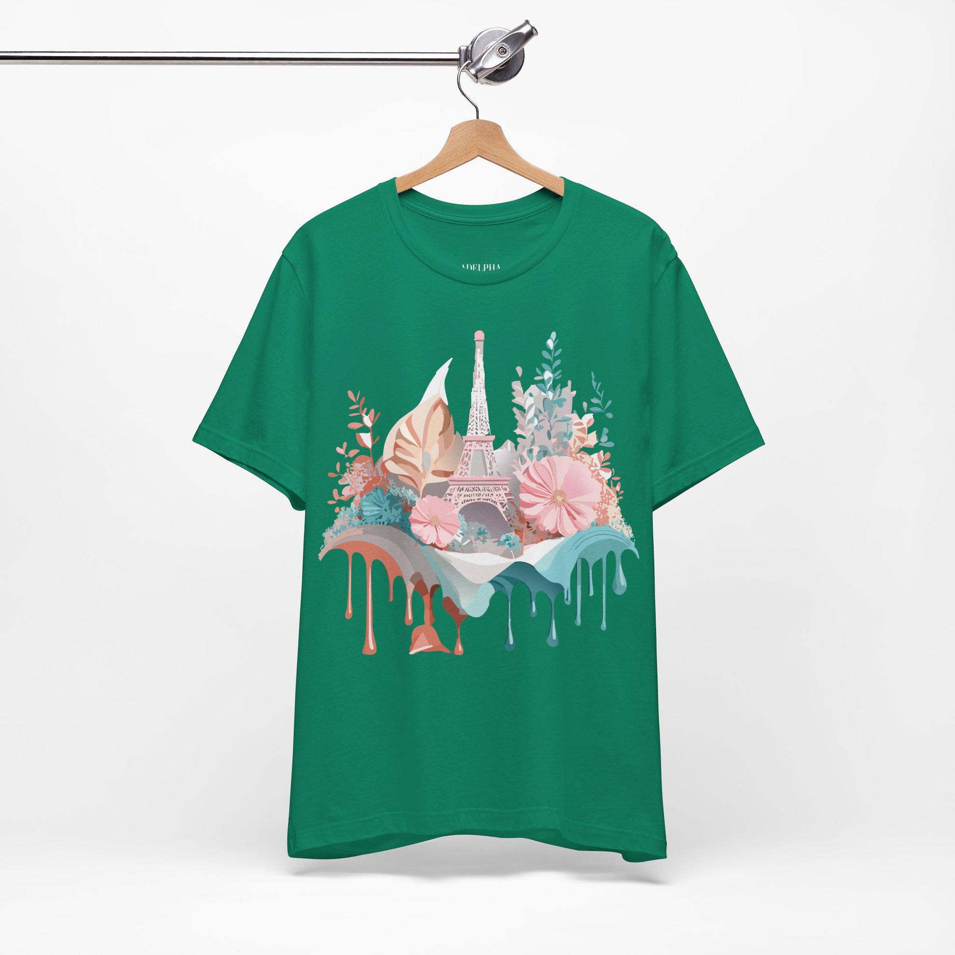 Natural Cotton Tee Shirt - Beautiful Places Collection - Paris Printify