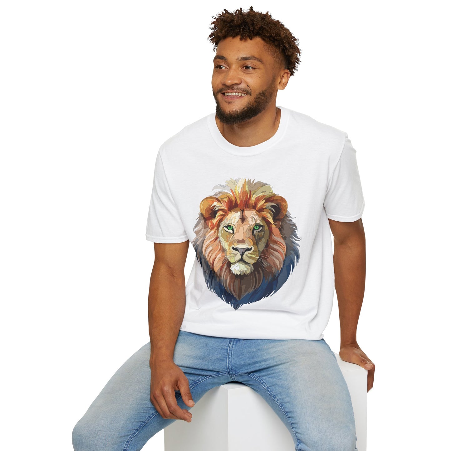 Lion Shirt, Shirt with Lion, Floral Lion Tee, Shirt with Animals