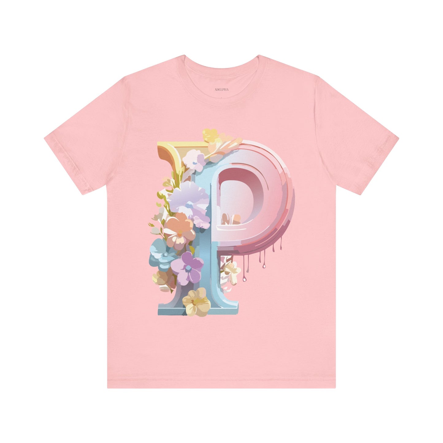 Natural Cotton Tee Shirt - Letters Collection - P Printify