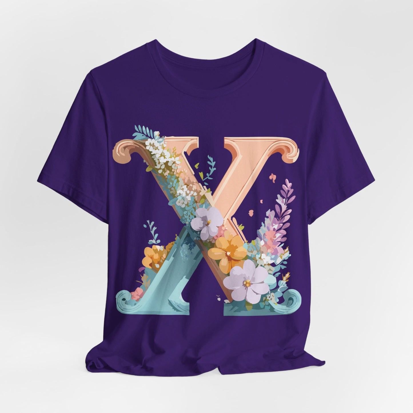 Natural Cotton Tee Shirt - Letters Collection - X Printify