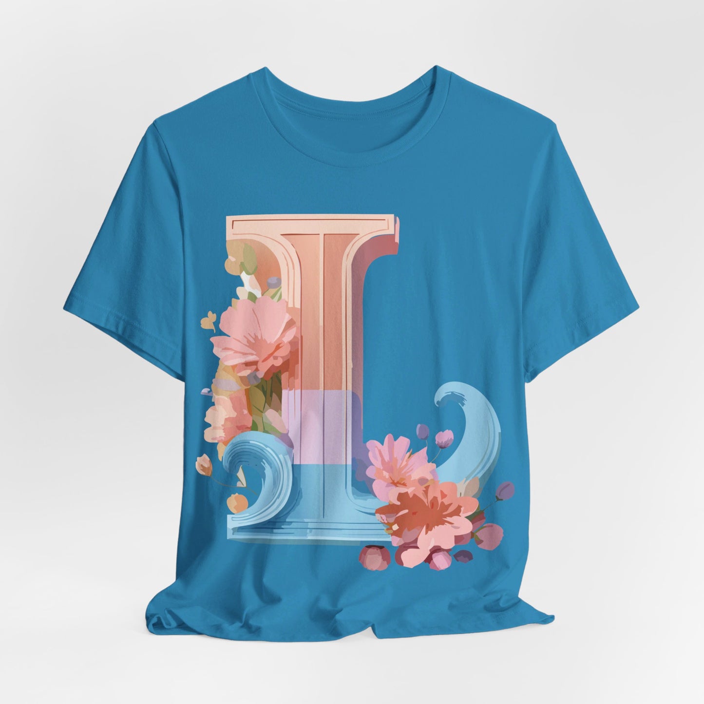 Natural Cotton Tee Shirt - Letters Collection - L Printify
