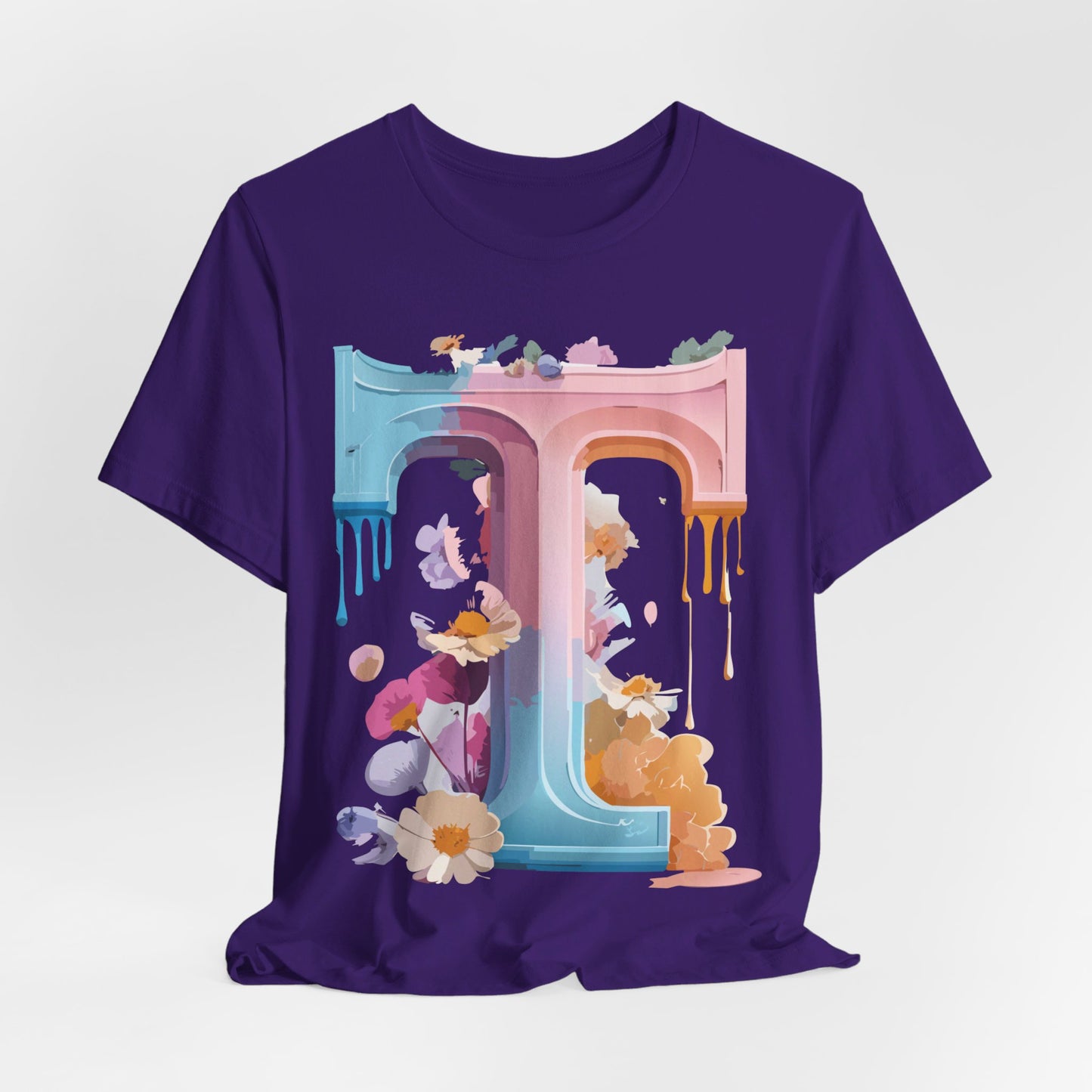 Natural Cotton Tee Shirt - Letters Collection - T Printify