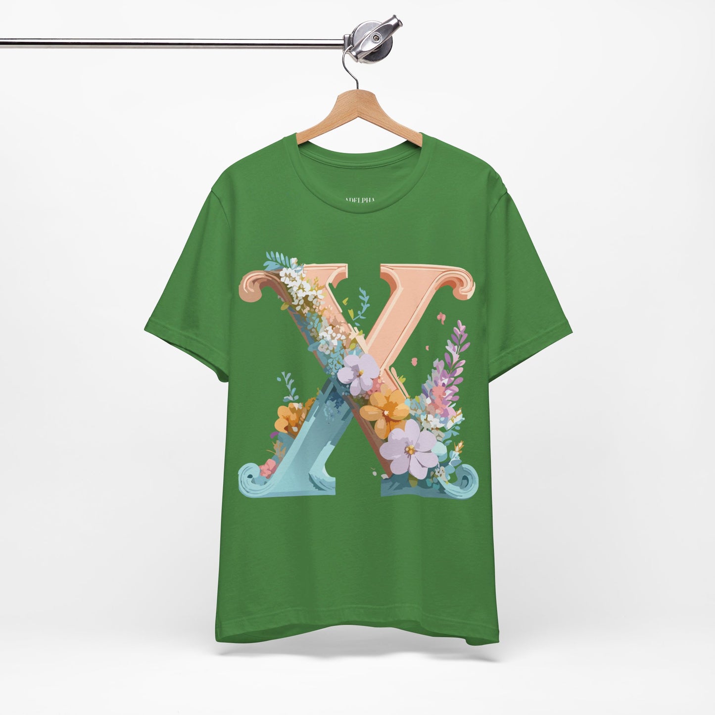 Natural Cotton Tee Shirt - Letters Collection - X Printify