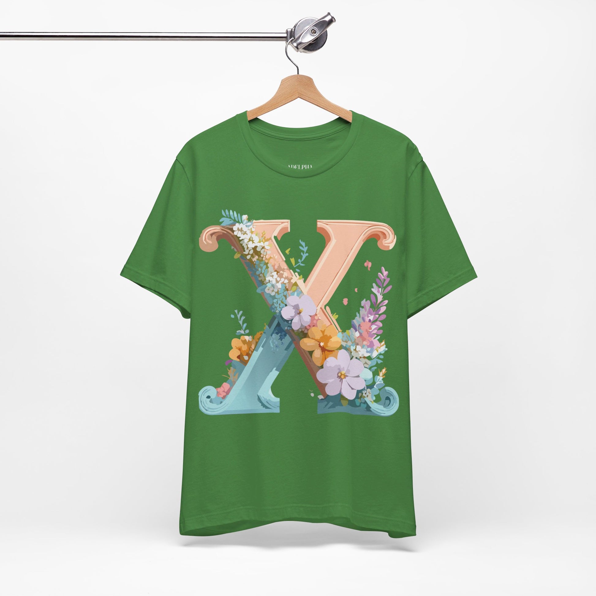 Natural Cotton Tee Shirt - Letters Collection - X Printify