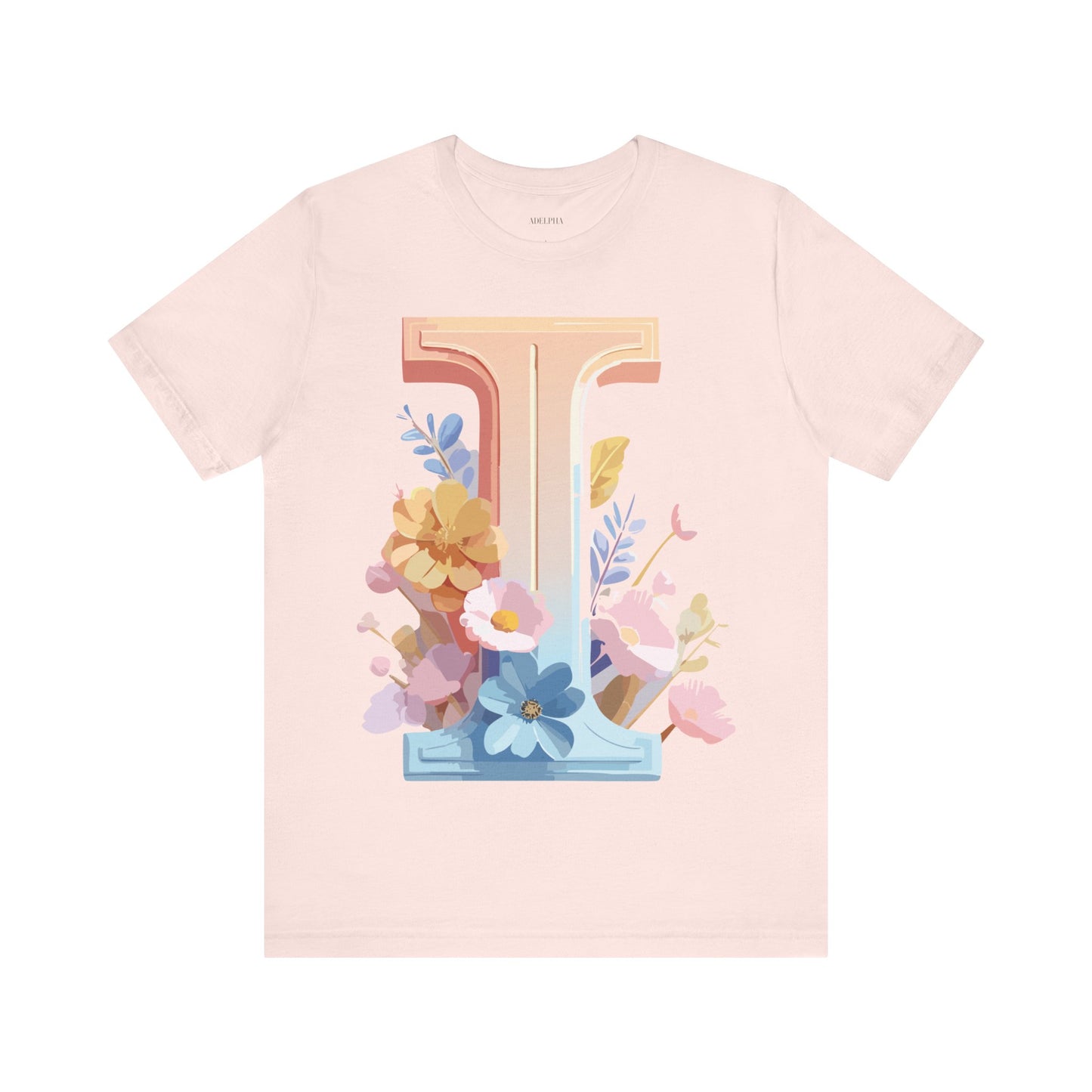 Natural Cotton Tee Shirt - Letters Collection - I Printify