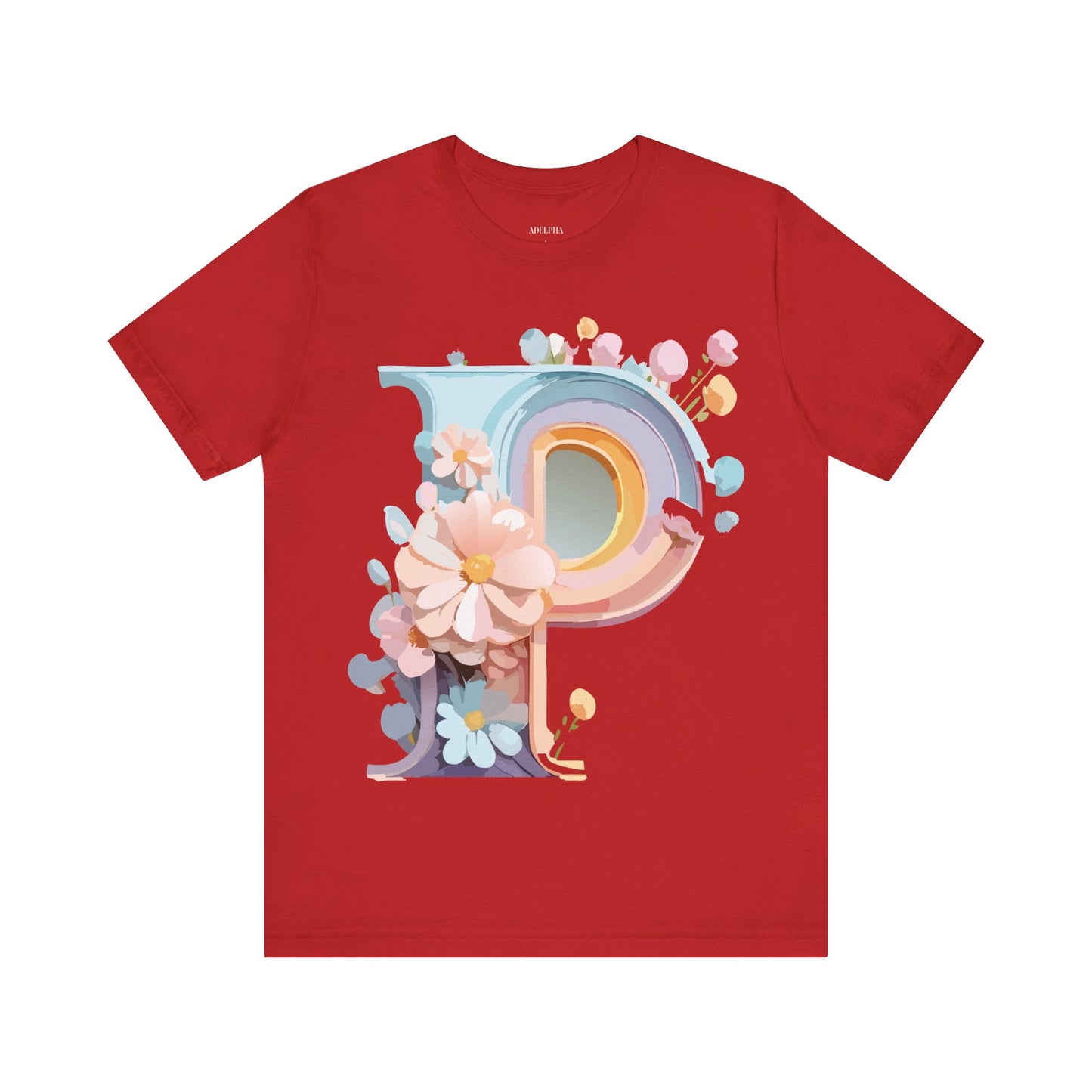 Natural Cotton Tee Shirt - Letters Collection - P Printify