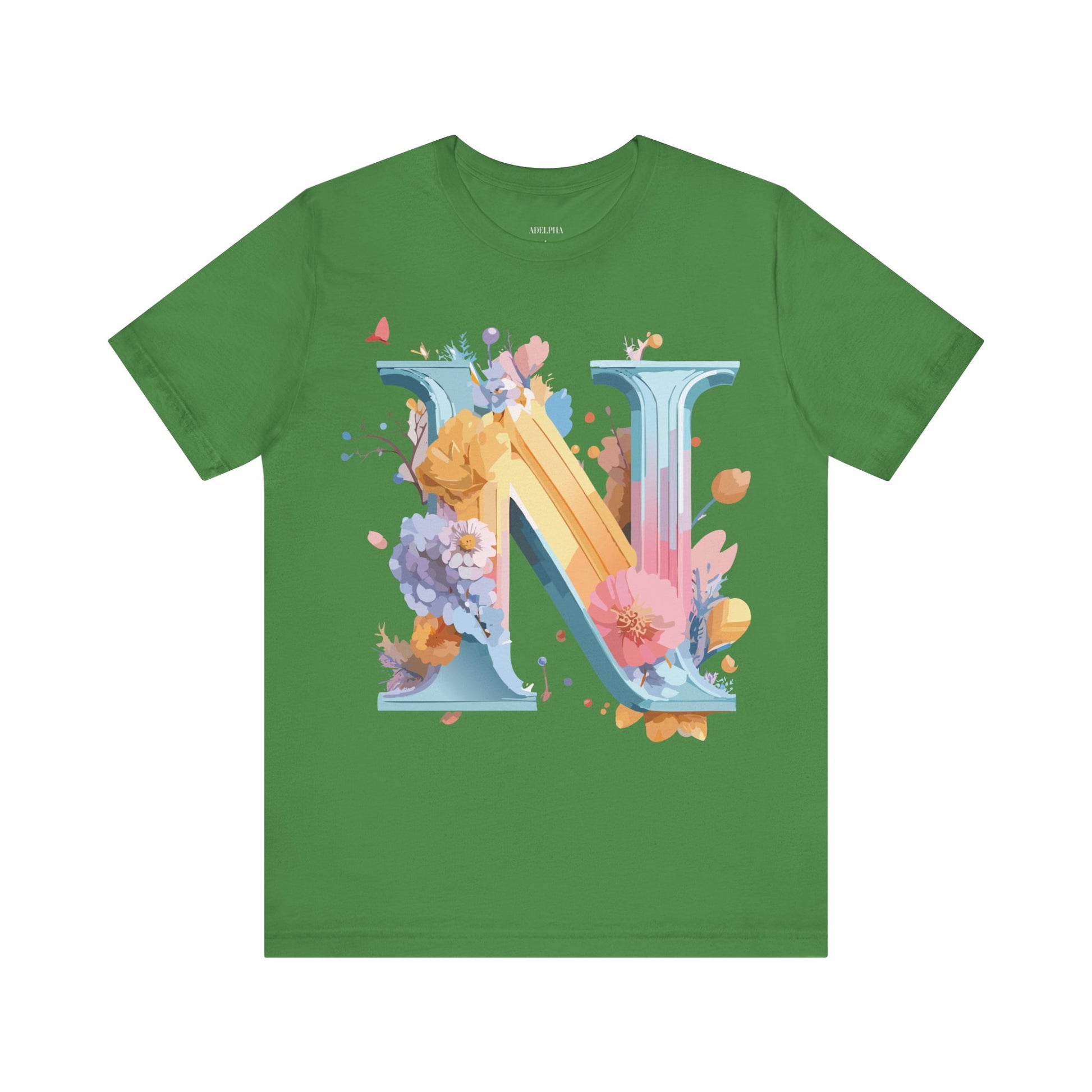 Natural Cotton Tee Shirt - Letters Collection - N Printify