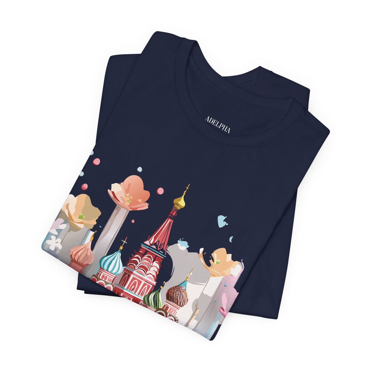 Natural Cotton Tee Shirt - Beautiful Places Collection - Moscow Printify