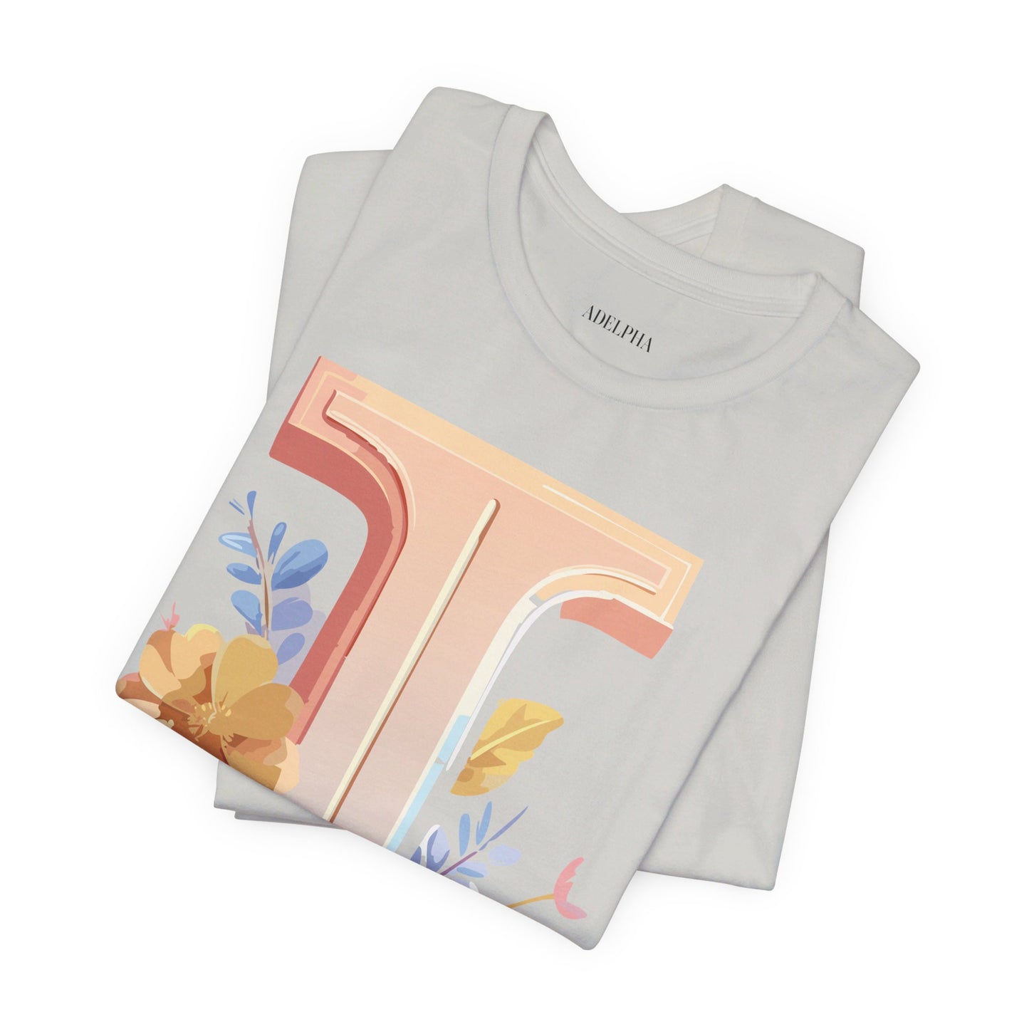 Natural Cotton Tee Shirt - Letters Collection - I Printify