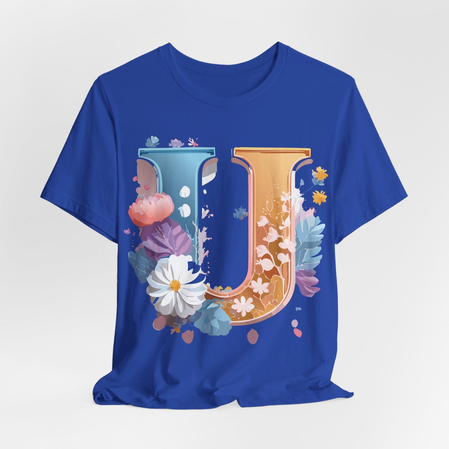 Natural Cotton Tee Shirt - Letters Collection - U Printify