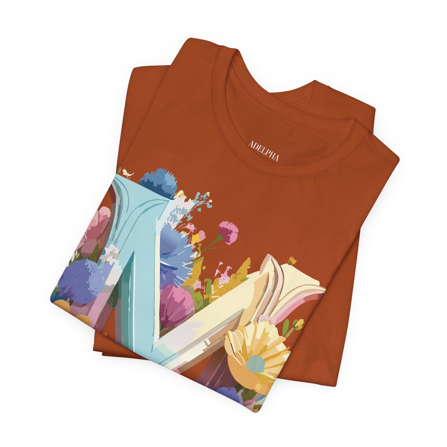 Natural Cotton Tee Shirt - Letters Collection - M Printify