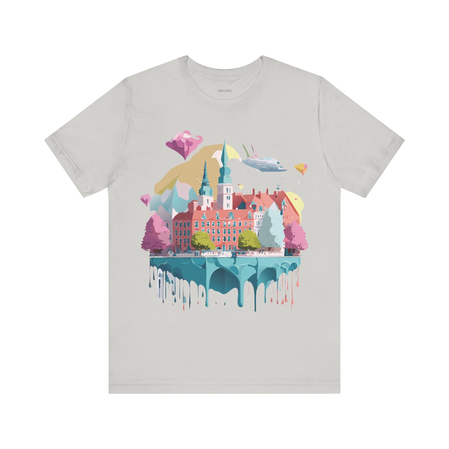 Natural Cotton Tee Shirt - Beautiful Places Collection - Warnemünde and Rostock - Germany Printify