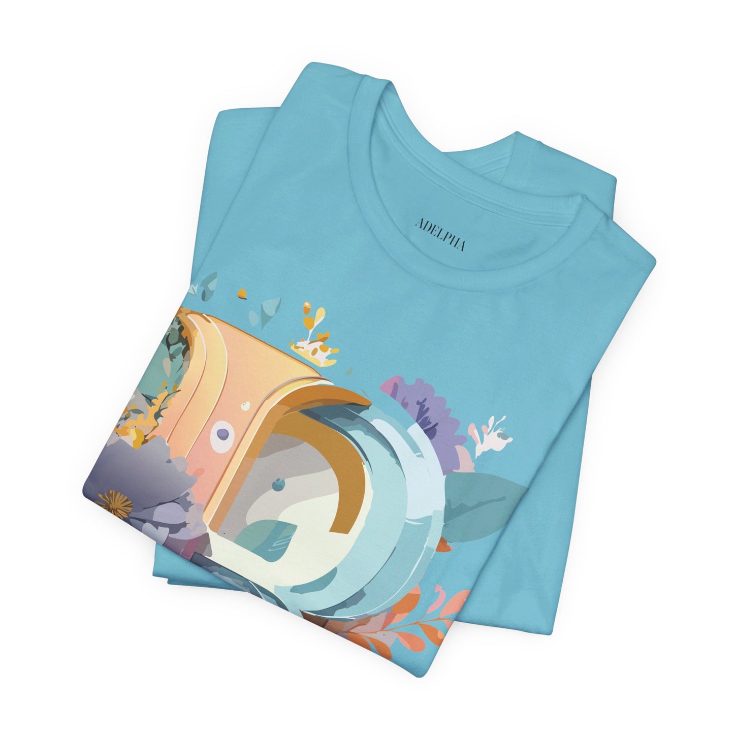 Natural Cotton Tee Shirt - Letters Collection - R Printify