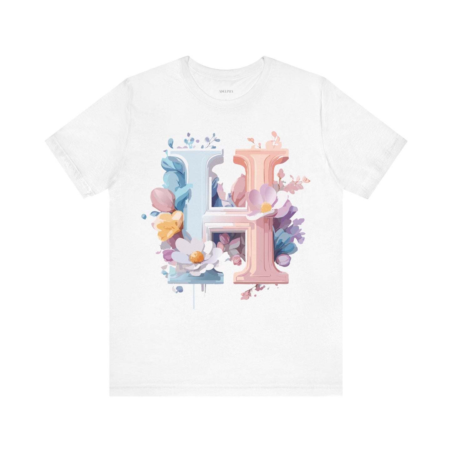 Natural Cotton Tee Shirt - Letters Collection - H Printify