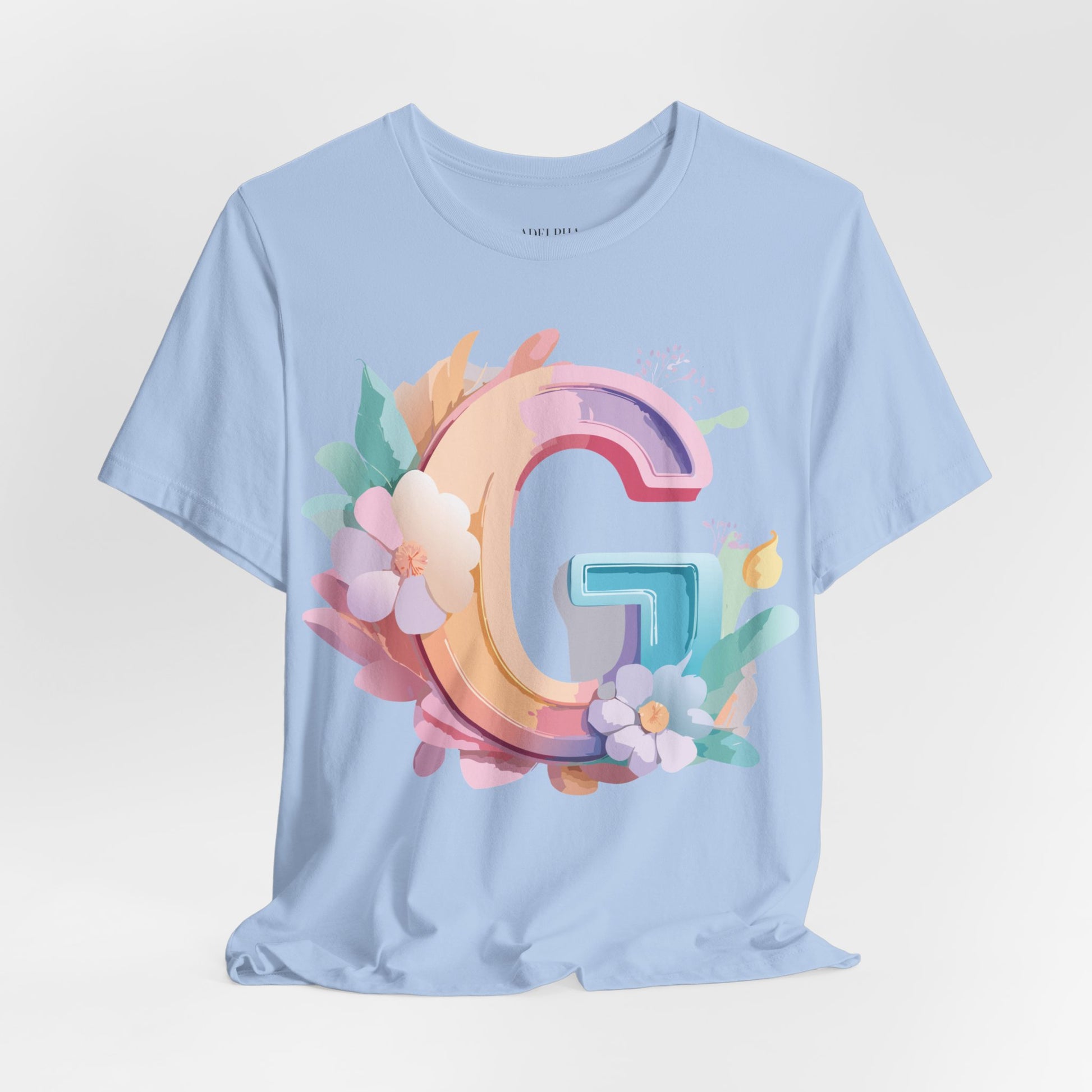 Natural Cotton Tee Shirt - Letters Collection - G Printify
