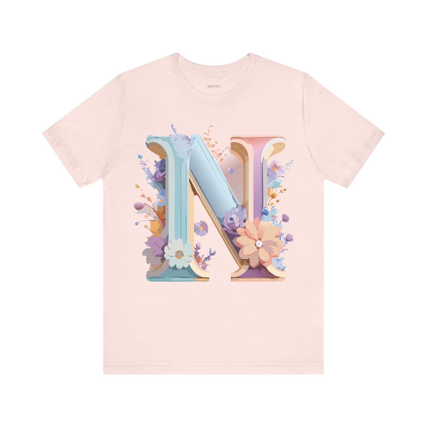 Natural Cotton Tee Shirt - Letters Collection - N Printify