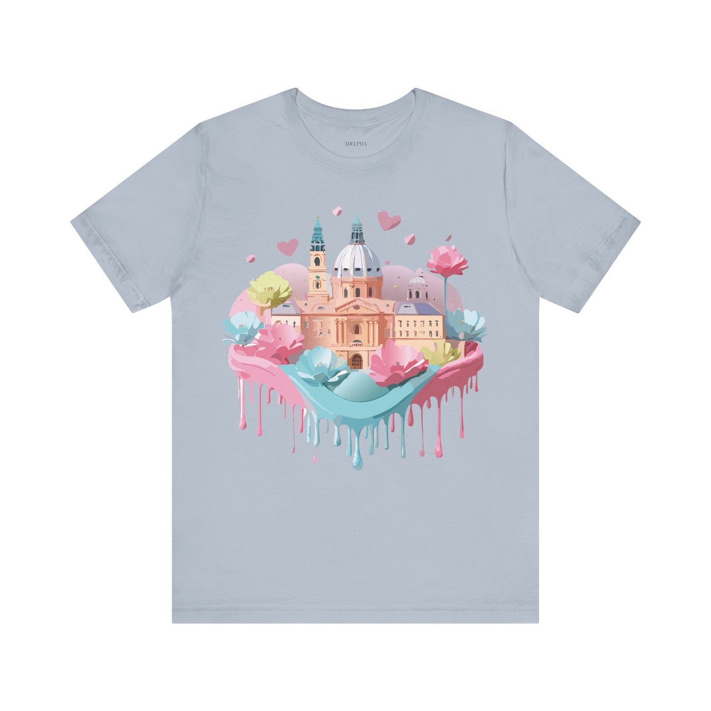 Natural Cotton Tee Shirt - Beautiful Places Collection - Prague Printify