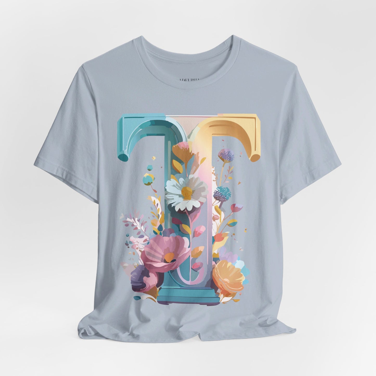 Natural Cotton Tee Shirt - Letters Collection - T Printify