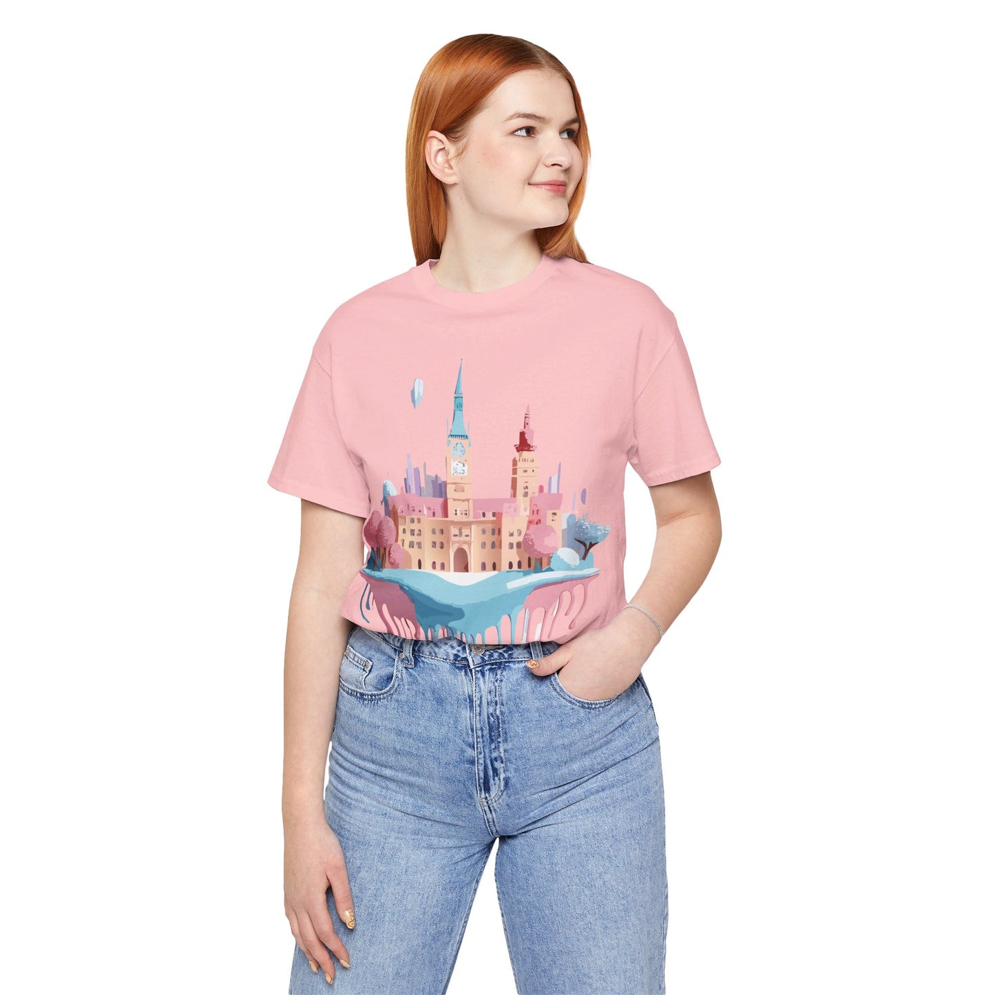 Natural Cotton Tee Shirt - Beautiful Places Collection - Prague Printify