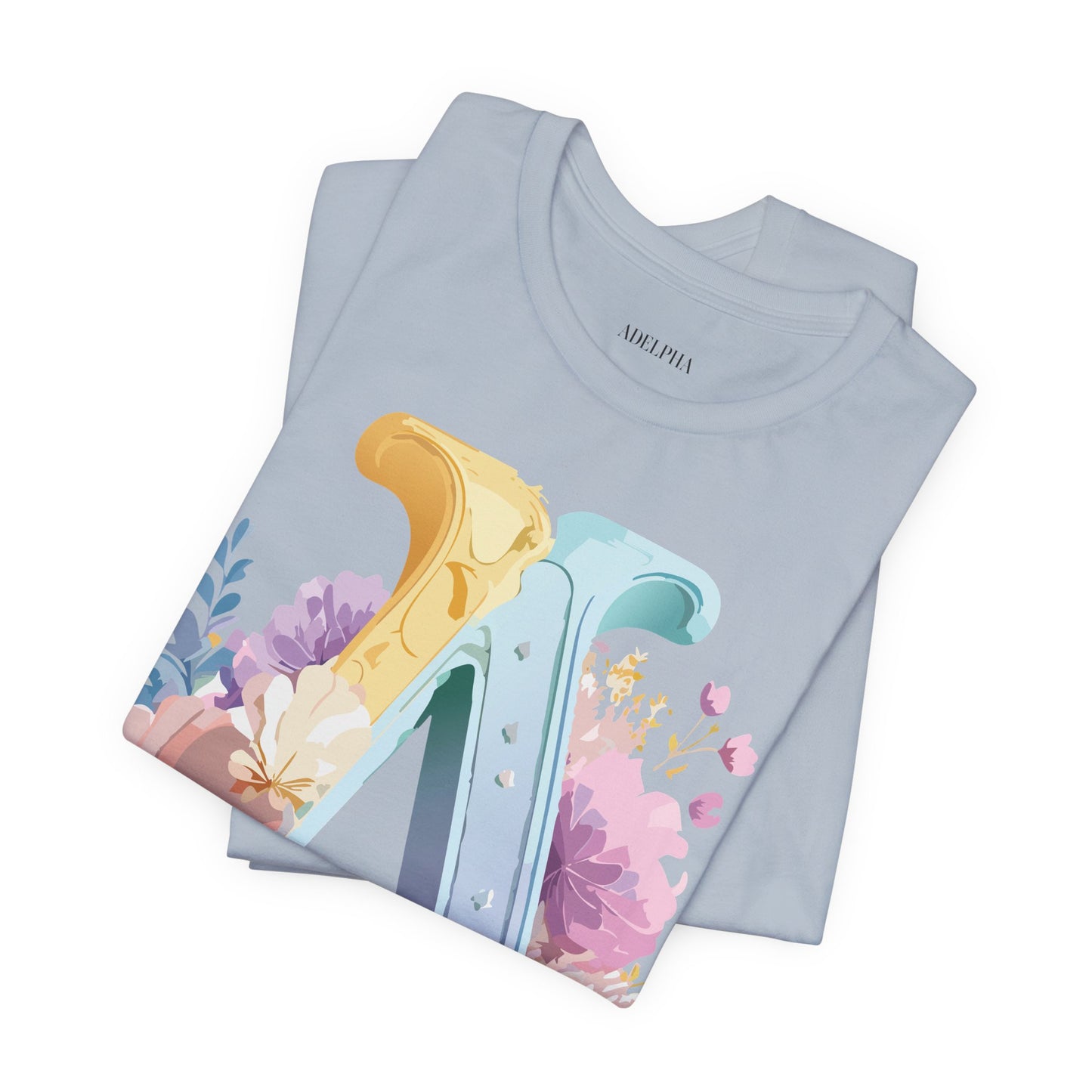 Natural Cotton Tee Shirt - Letters Collection - A Printify