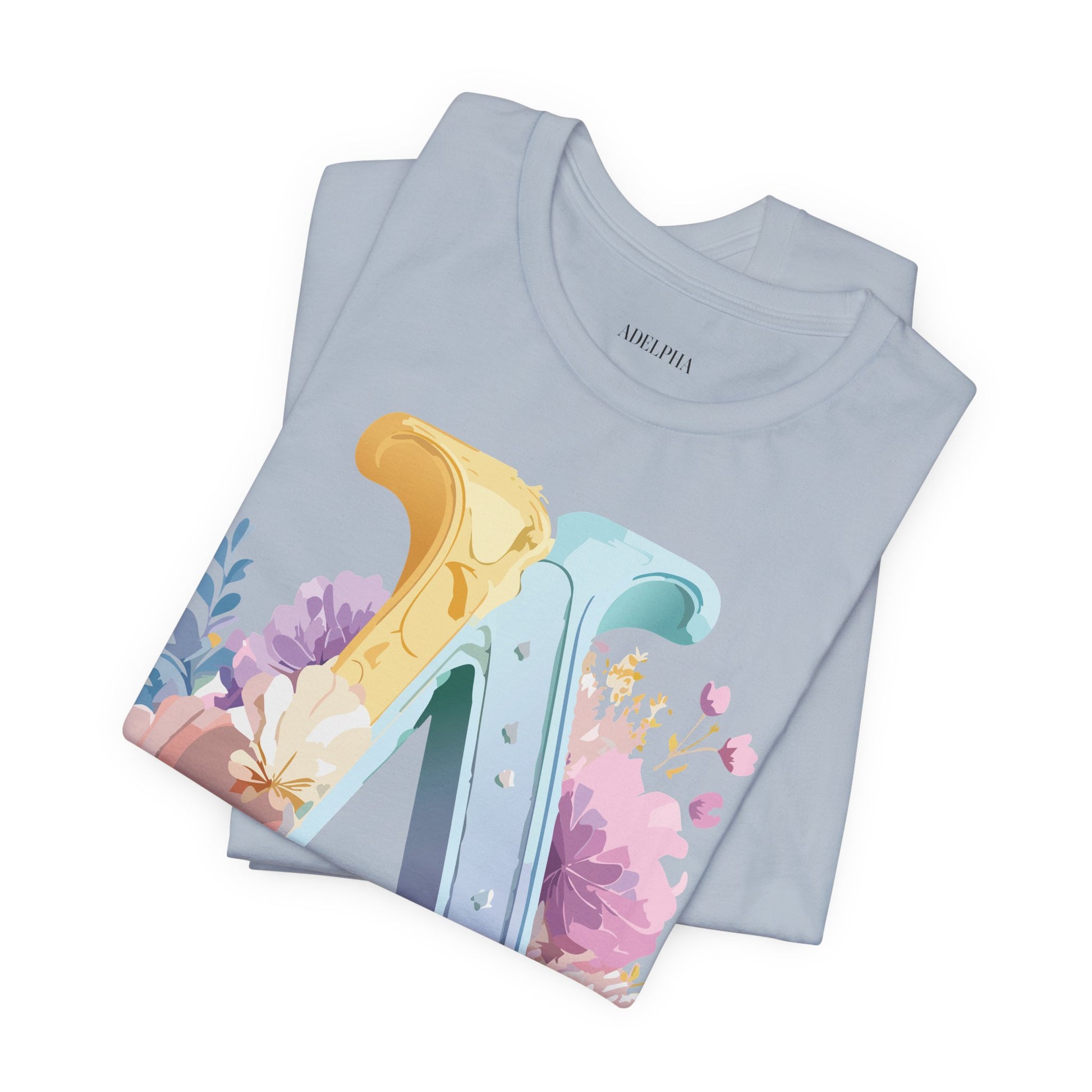 Natural Cotton Tee Shirt - Letters Collection - A Printify