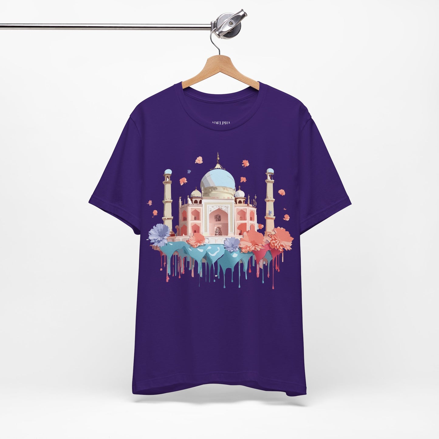 Natural Cotton Tee Shirt - Taj Mahal, India Printify