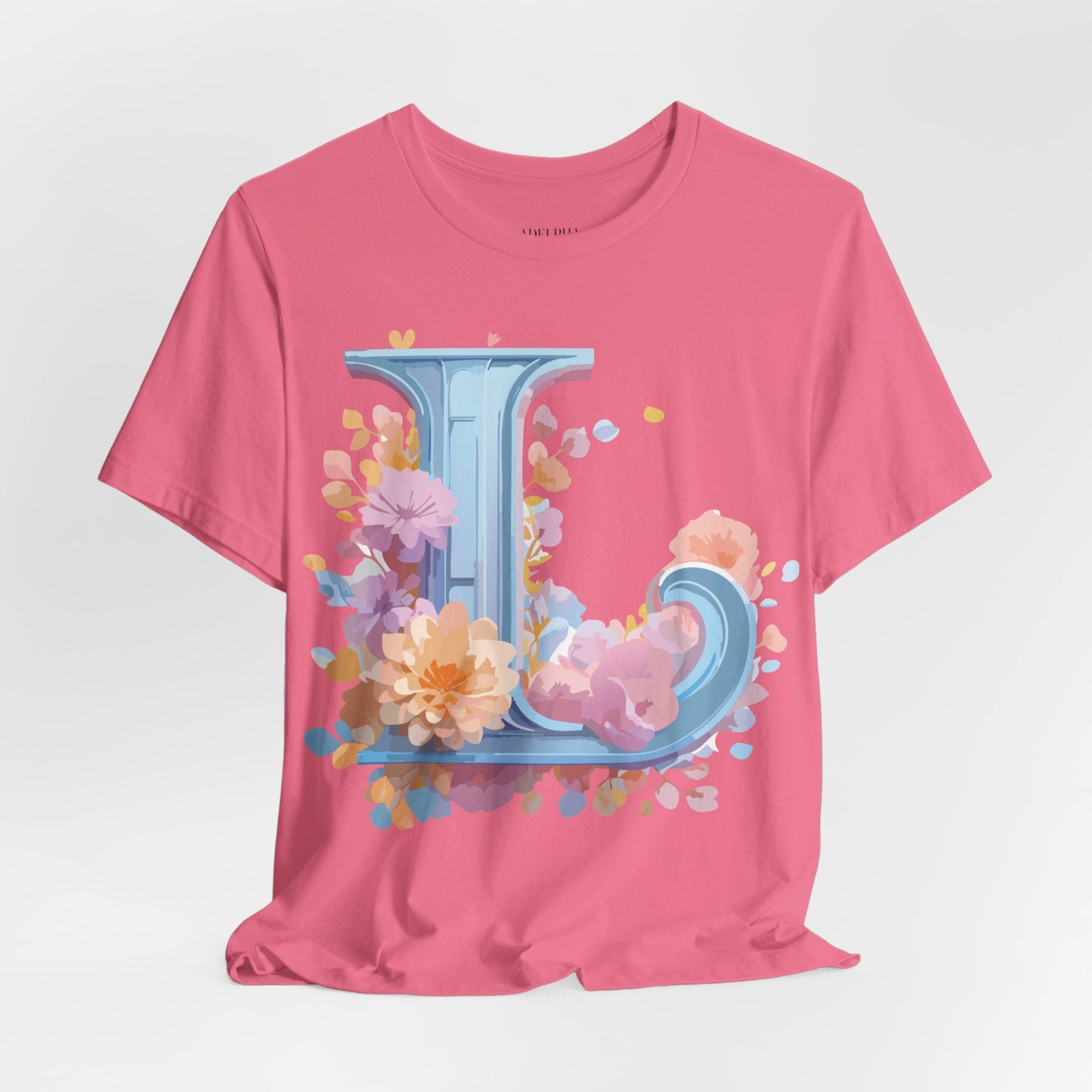 Natural Cotton Tee Shirt - Letters Collection - L Printify