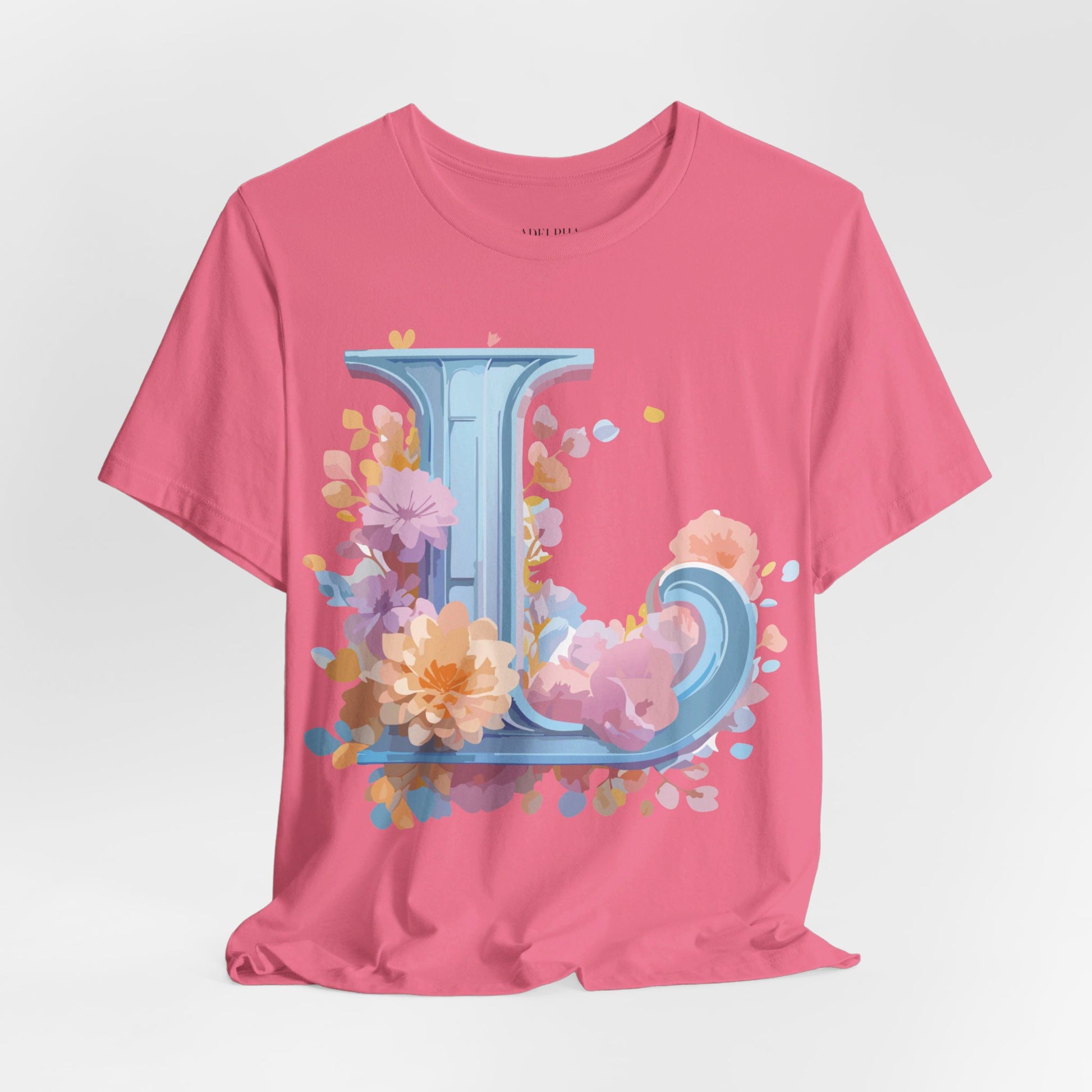 Natural Cotton Tee Shirt - Letters Collection - L Printify