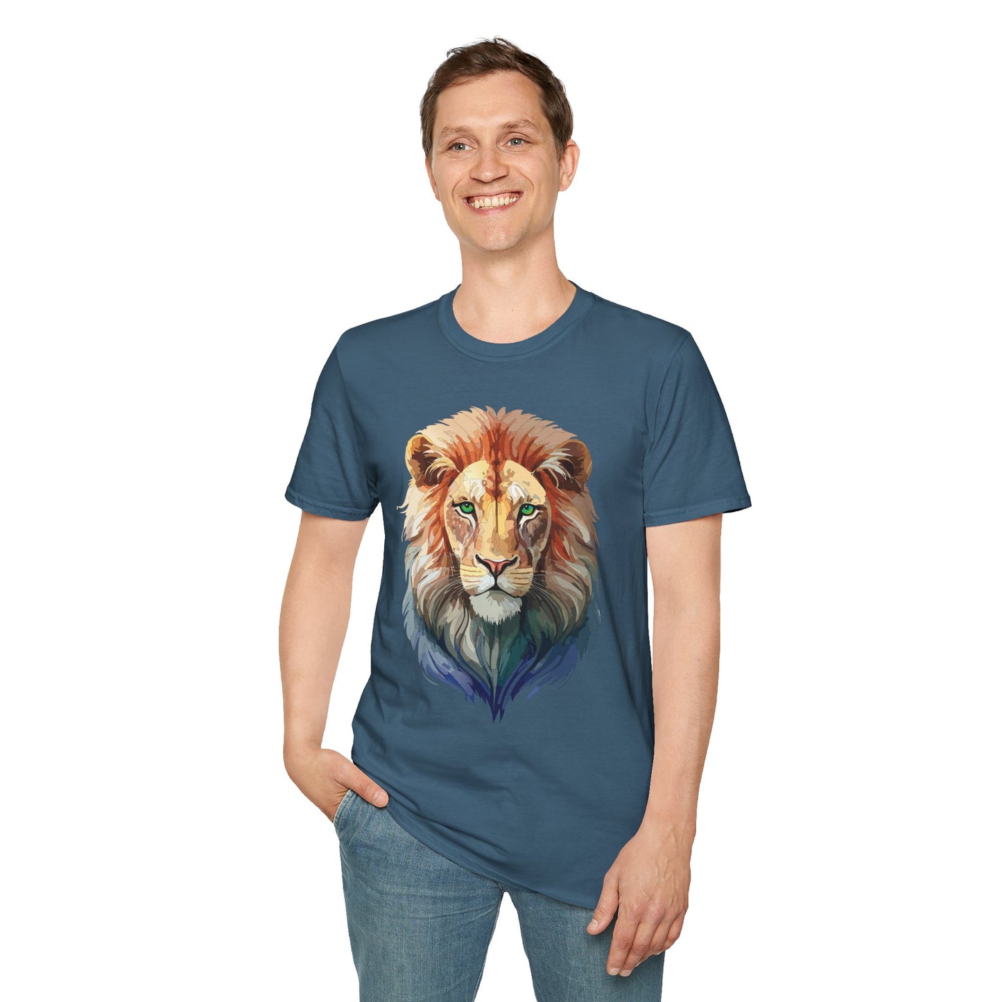 Lion Shirt, Shirt with Lion, Floral Lion Tee, Shirt with Animals
