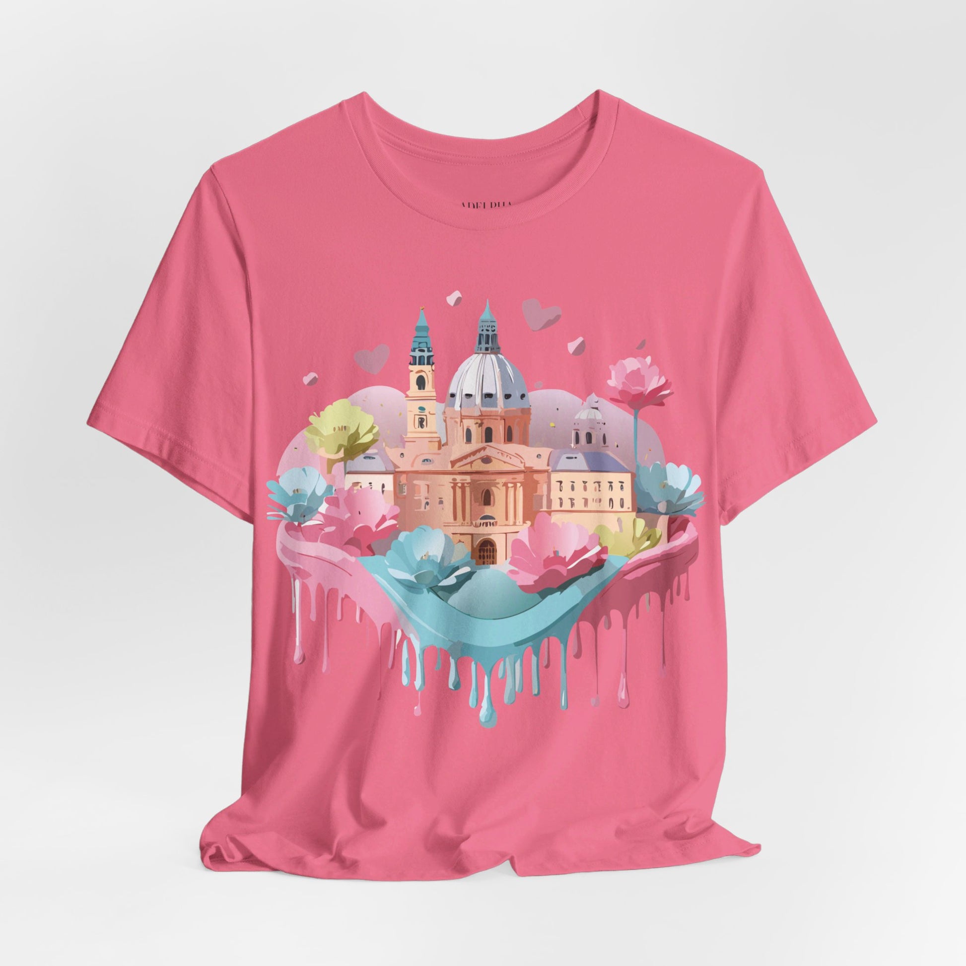 Natural Cotton Tee Shirt - Beautiful Places Collection - Prague Printify