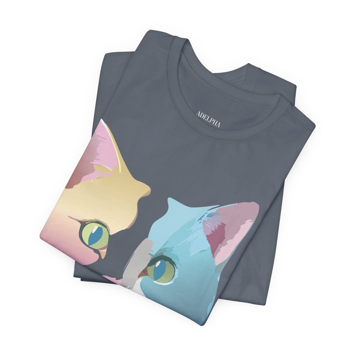 Natural Cotton Tee Shirt with Cat Printify