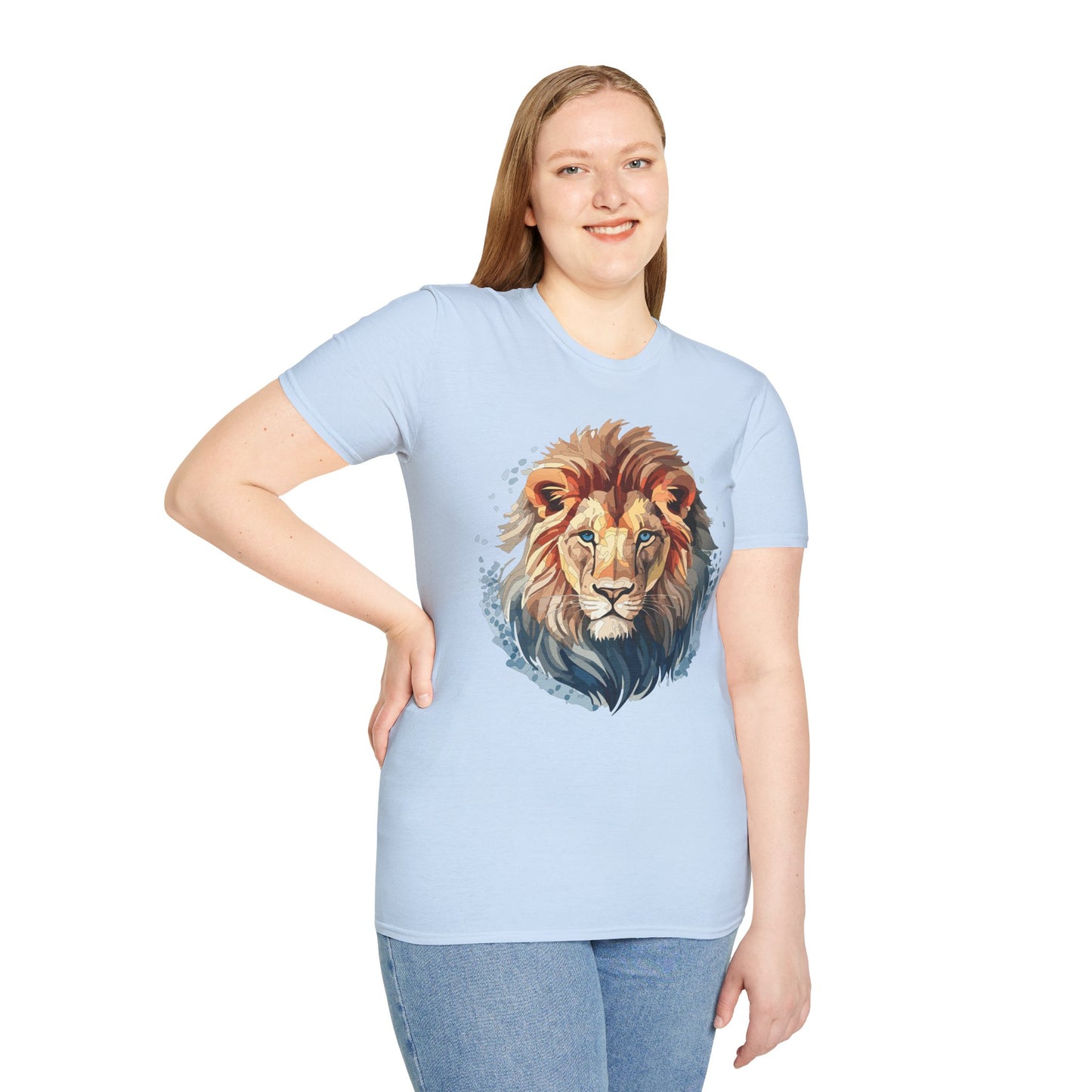 Lion Shirt, Shirt with Lion, Floral Lion Tee, Shirt with Animals