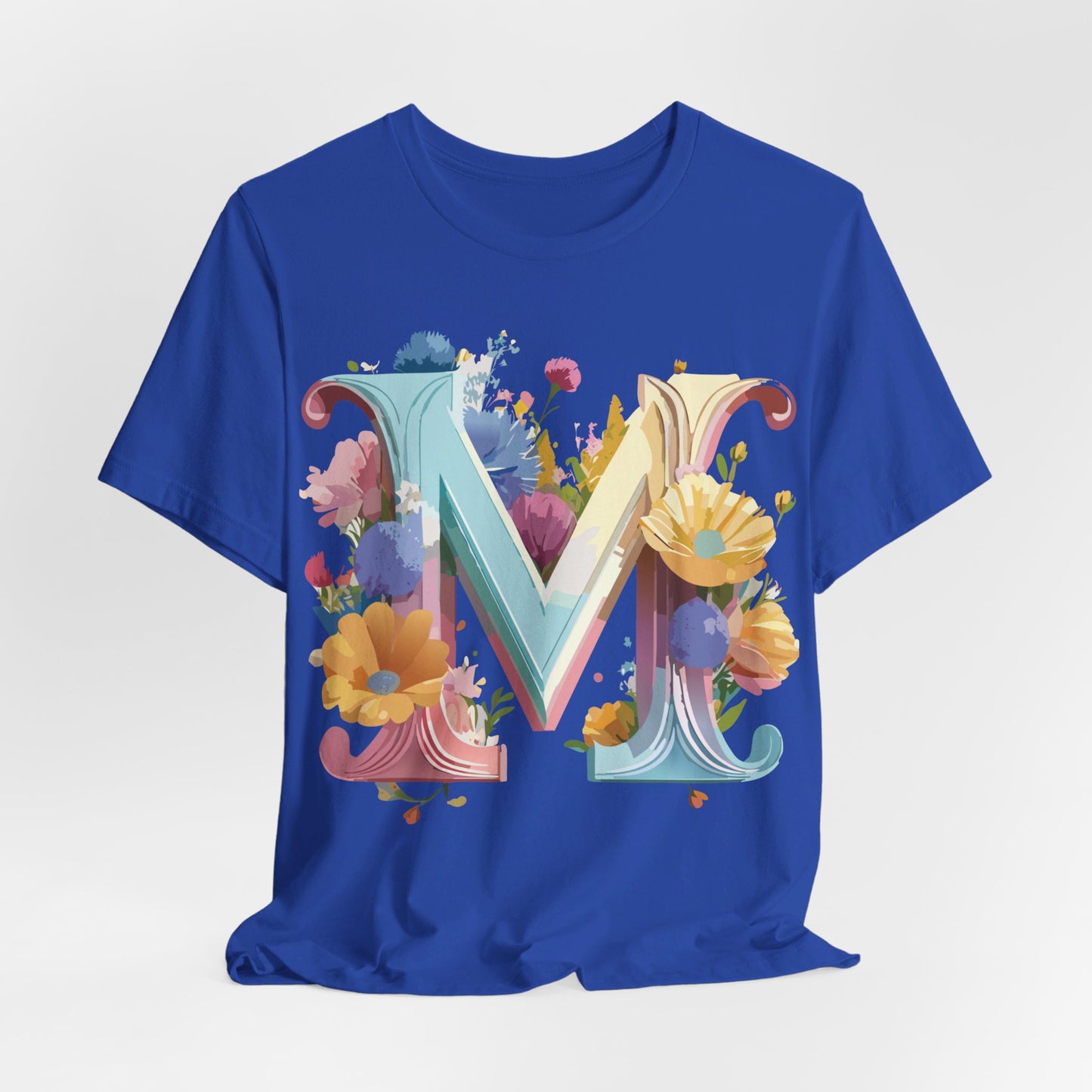 Natural Cotton Tee Shirt - Letters Collection - M Printify