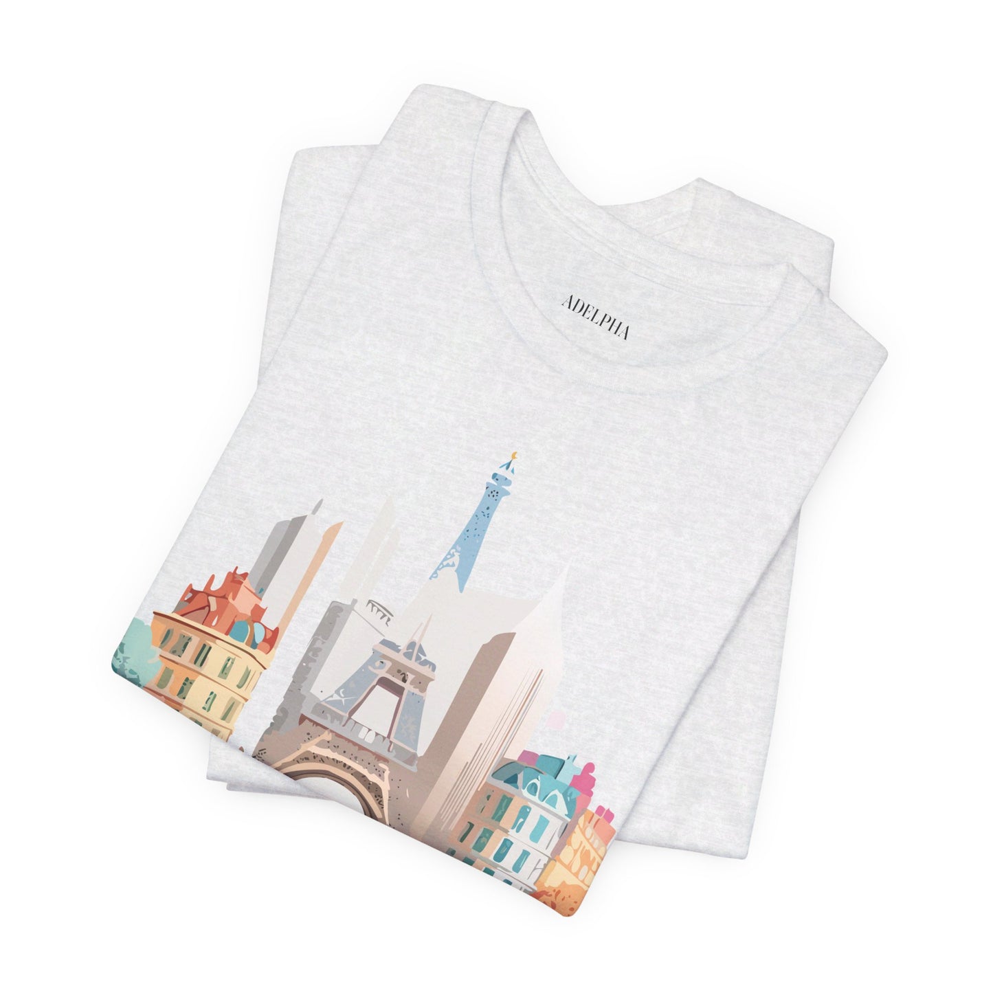 Natural Cotton Tee Shirt - Beautiful Places Collection - Paris Printify