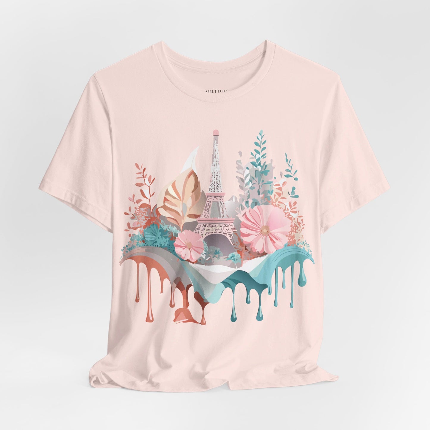 Natural Cotton Tee Shirt - Beautiful Places Collection - Paris Printify