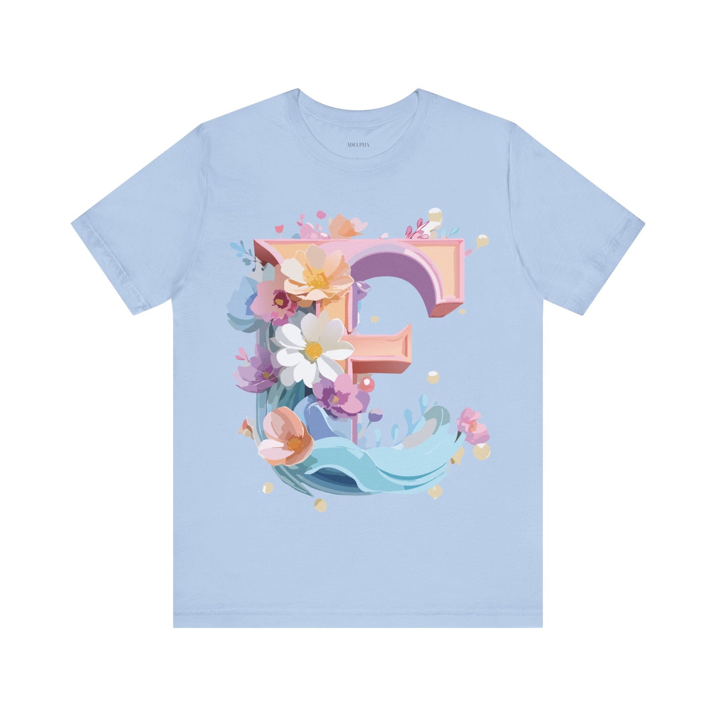Natural Cotton Tee Shirt - Letters Collection - E Printify