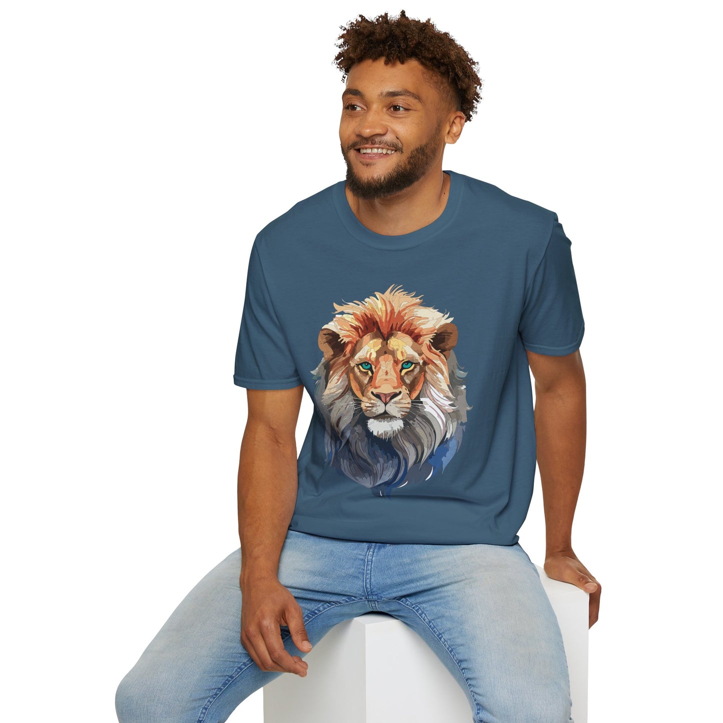 Lion Shirt, Shirt with Lion, Floral Lion Tee, Shirt with Animals