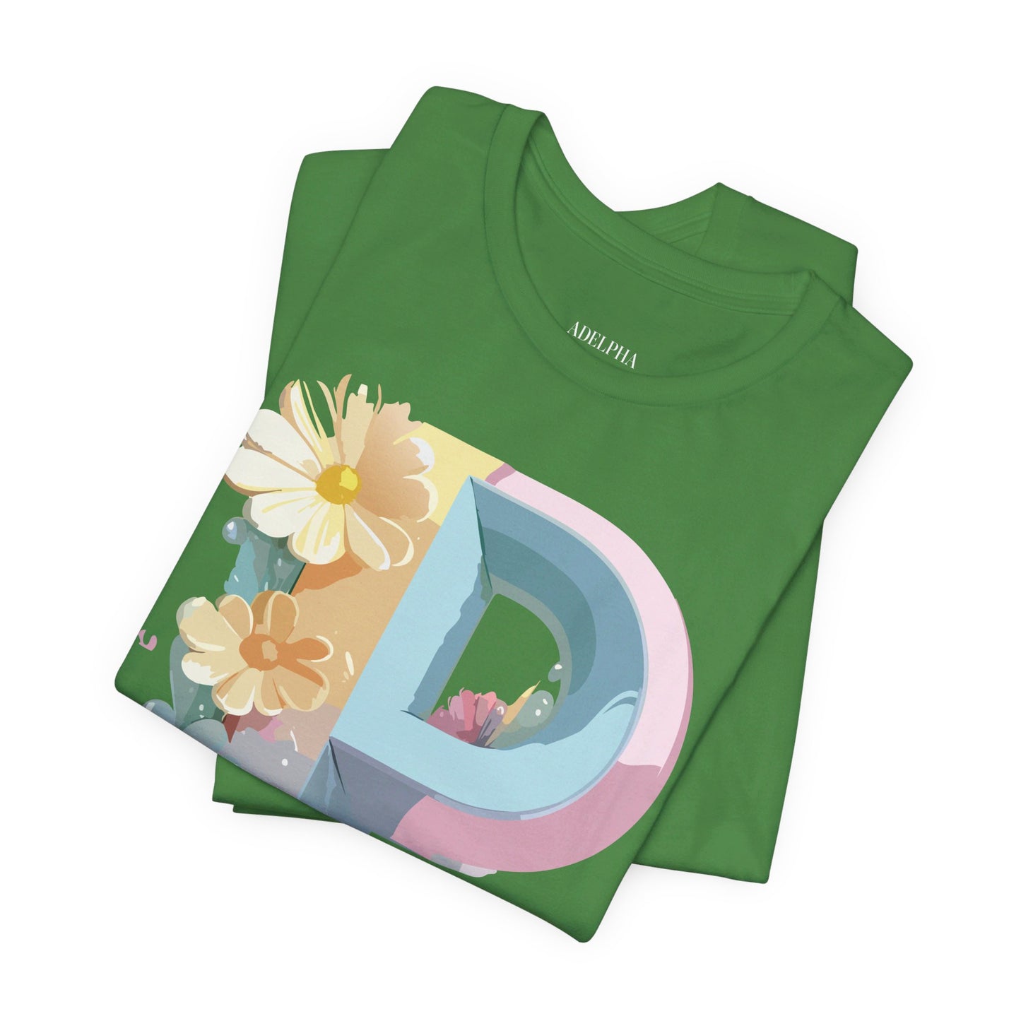 Natural Cotton Tee Shirt - Letters Collection - P Printify