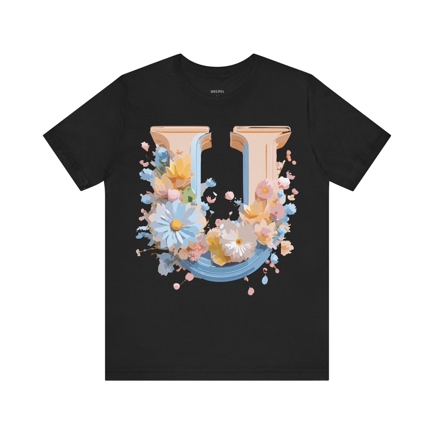 Natural Cotton Tee Shirt - Letters Collection - U Printify
