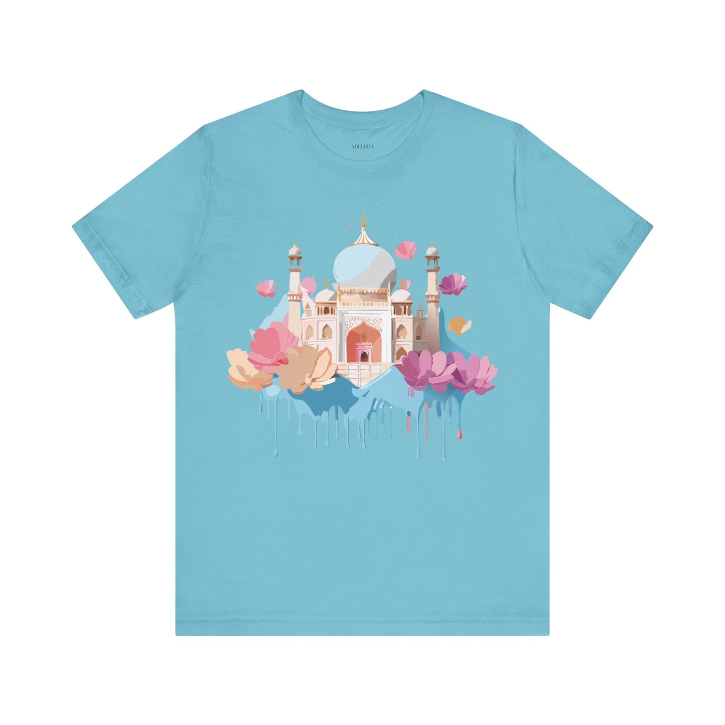 Natural Cotton Tee Shirt - Taj Mahal, India Printify