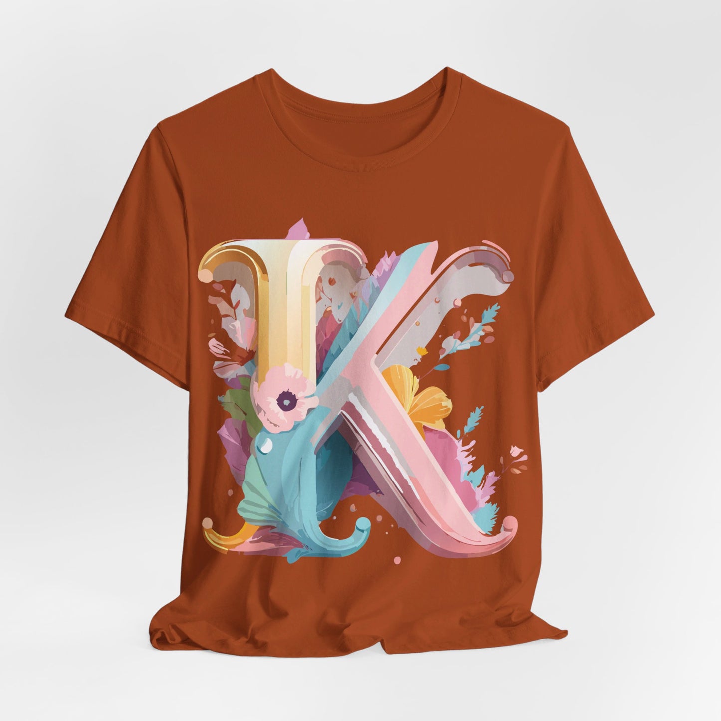 Natural Cotton Tee Shirt - Letters Collection - K Printify