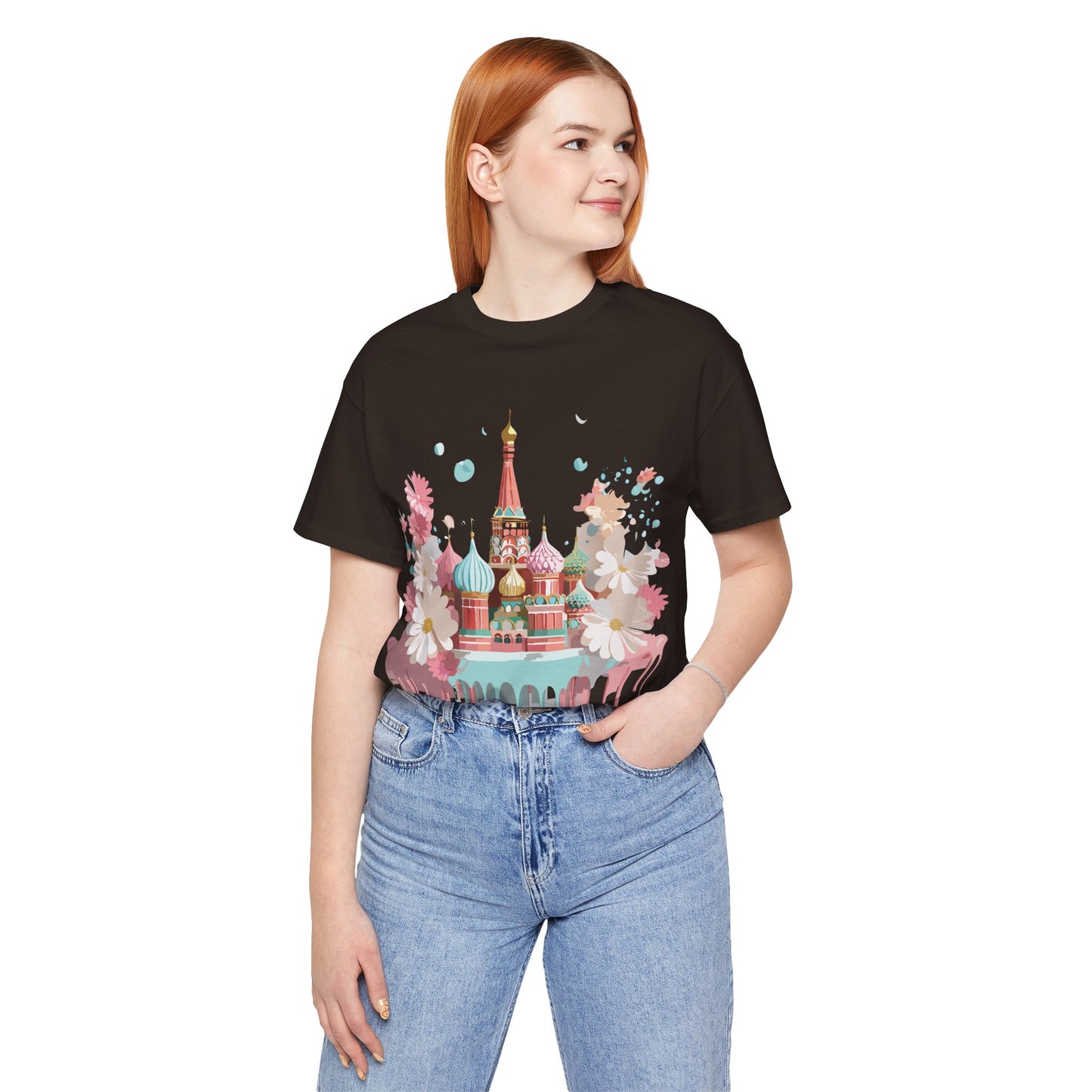 Natural Cotton Tee Shirt - Beautiful Places Collection - Moscow Printify