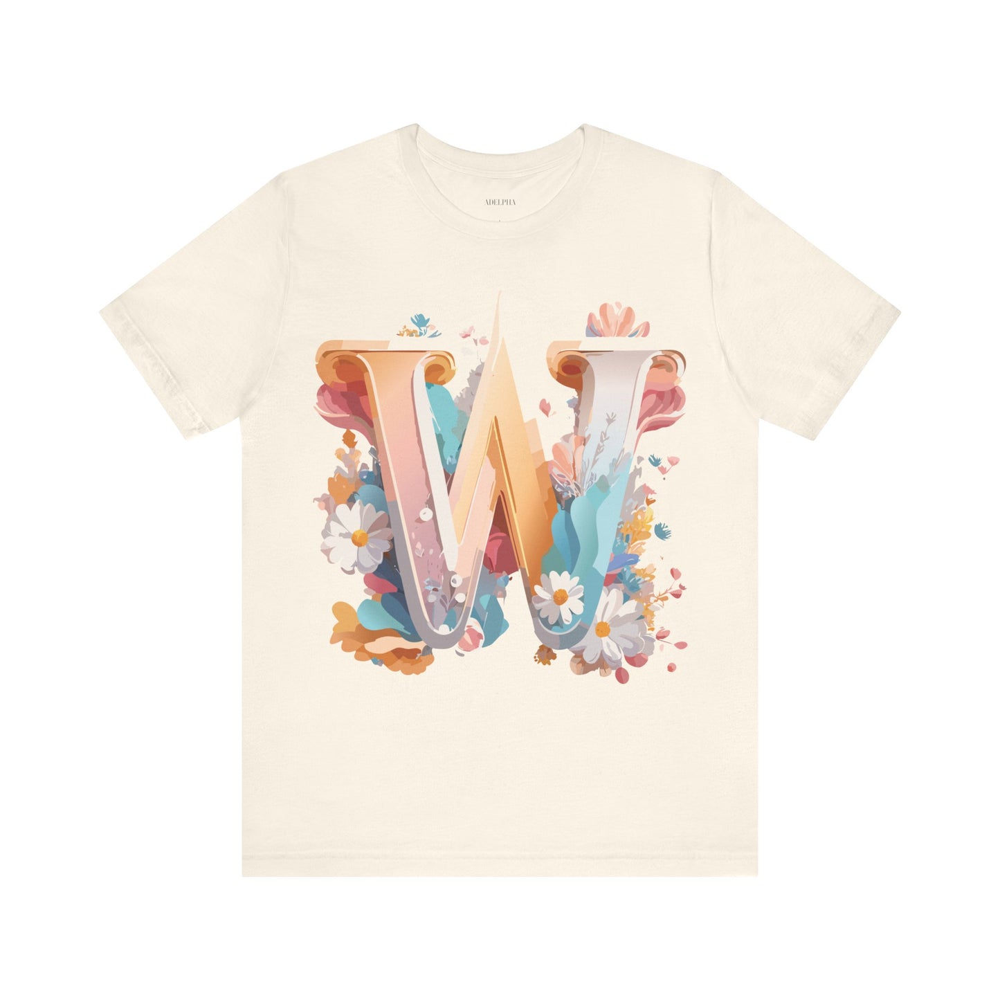 Natural Cotton Tee Shirt - Letters Collection - W Printify
