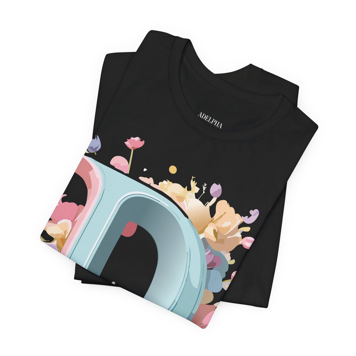 Natural Cotton Tee Shirt - Letters Collection - D Printify