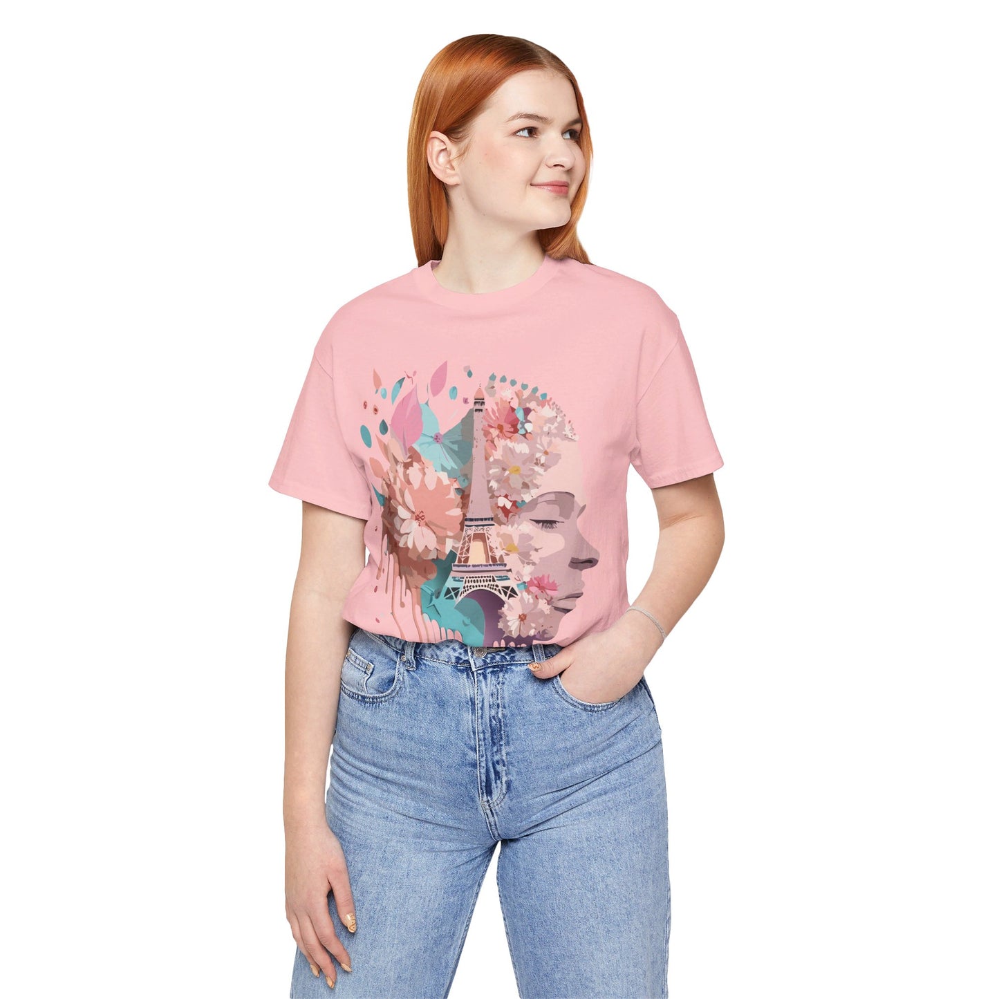 Natural Cotton Tee Shirt - Beautiful Places Collection - Paris Printify