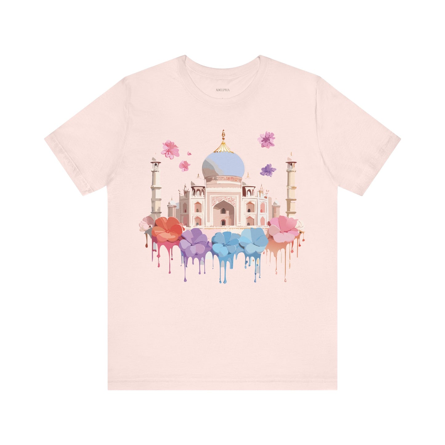 Natural Cotton Tee Shirt - Taj Mahal, India Printify