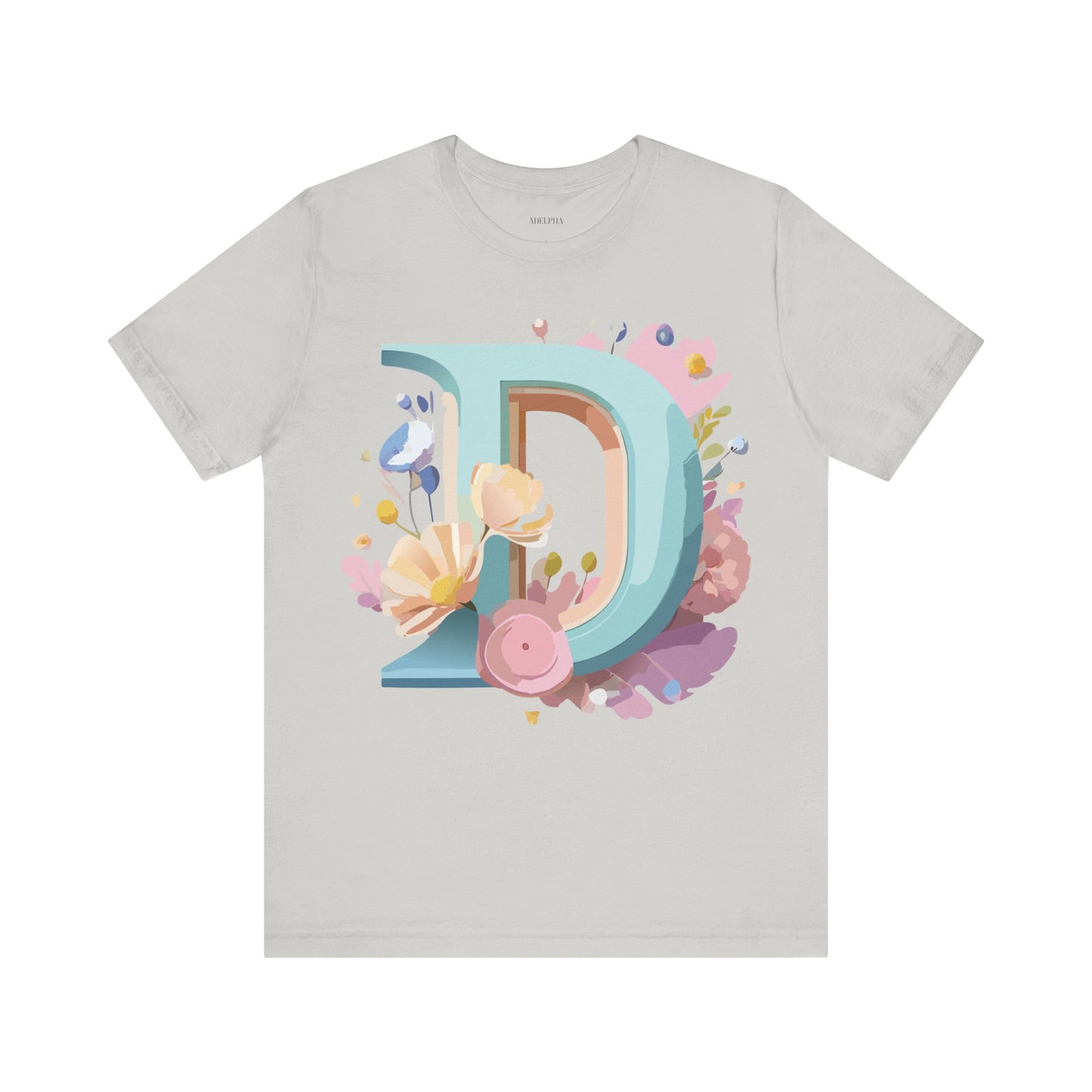Natural Cotton Tee Shirt - Letters Collection - D Printify
