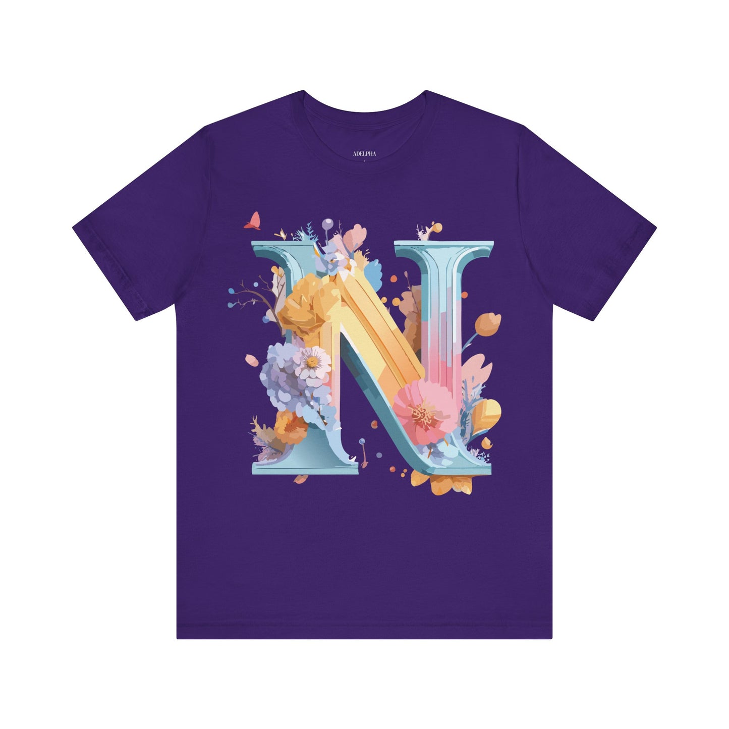 Natural Cotton Tee Shirt - Letters Collection - N Printify